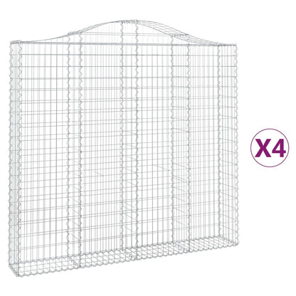 Cestas De Gaviones 4 Uds Forma De Arco Hierro 200x30x180/200 Cm_0