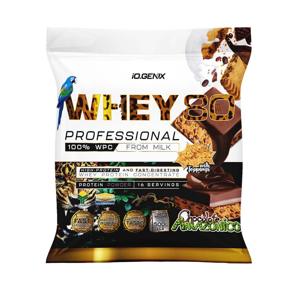 Whey 80 Profesional - 500g - Chocolate Amazonico - Proteina De Suero Whey - Io.genix_0