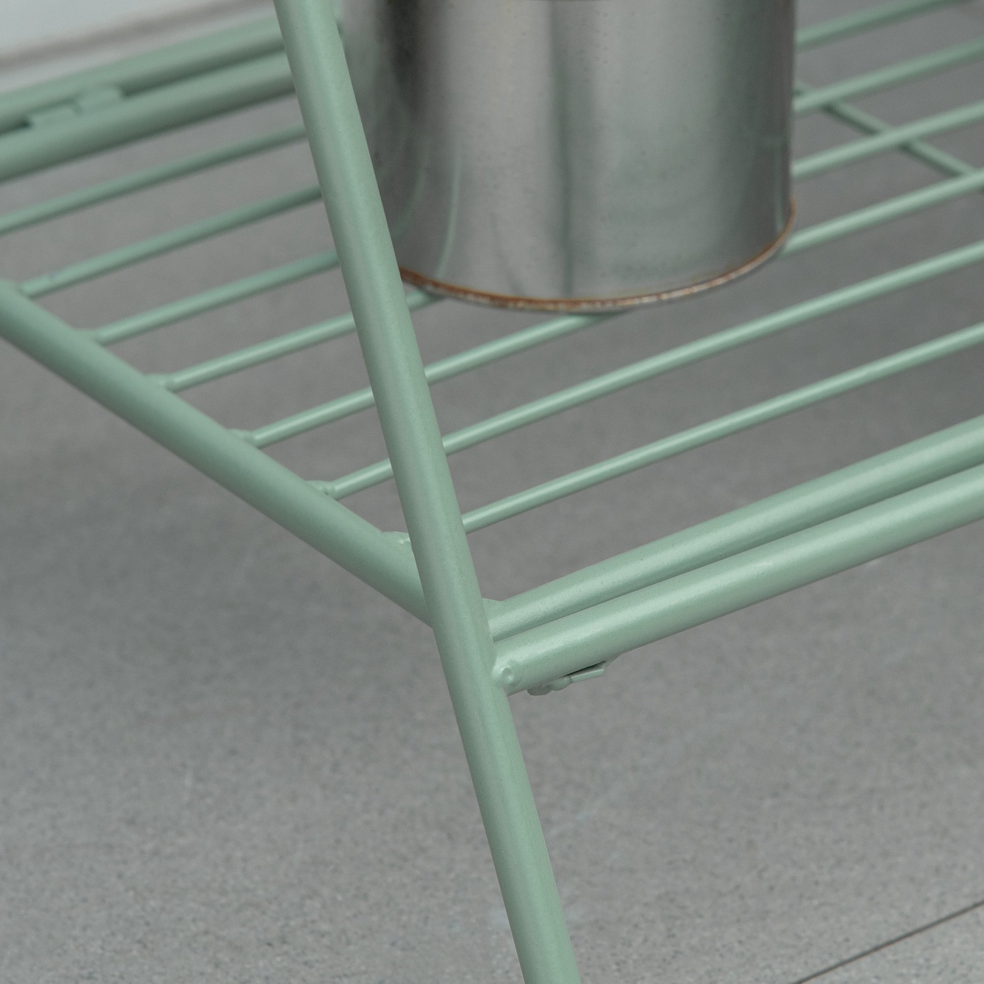 Outsunny Soporte Metal Para Plantas Plegable Con 3 Macetas Estante 47x37x78,5 Cm_4