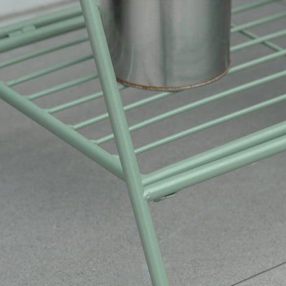 Outsunny Soporte Metal Para Plantas Plegable Con 3 Macetas Estante 47x37x78,5 Cm_4