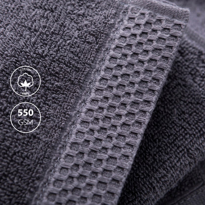 Toalla De Baño 90x150cm 100% Algodón 550gsm Gris Oscuro Logo Bordado Scalpers Home_2