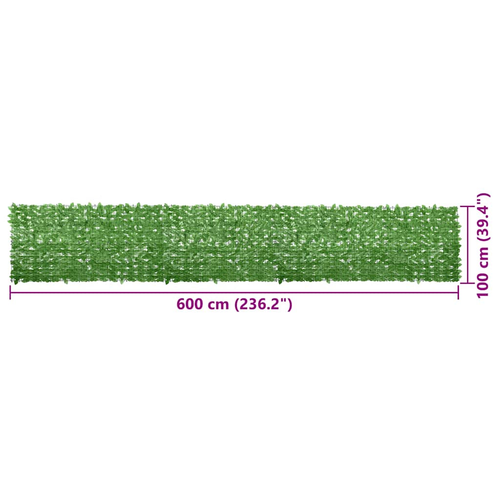 Vidaxl Toldo Para Balcón Con Hojas Verde 600x100 Cm_2