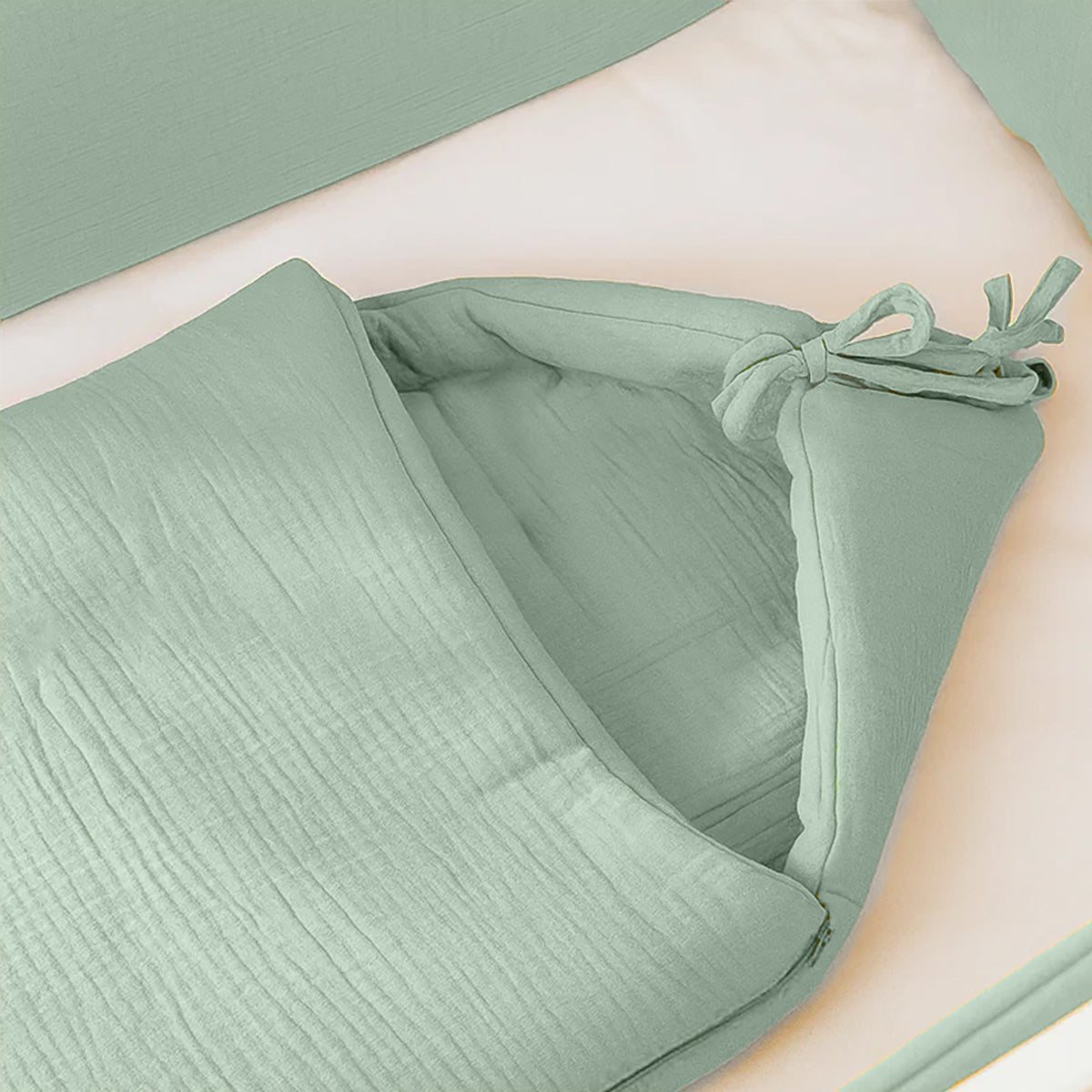 Nido De Bebé  En Algodón Bio Verde