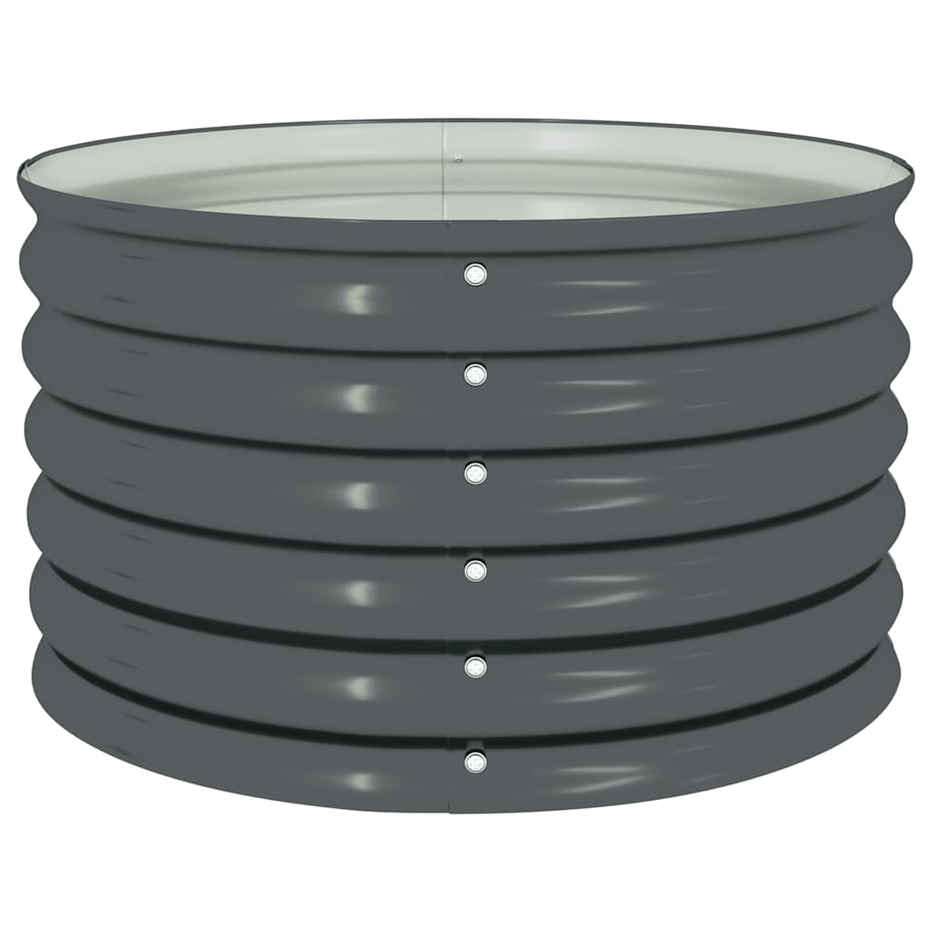 Arriate De Acero Galvanizado Gris 80x80x44 Cm_4