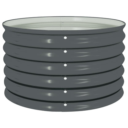 Arriate De Acero Galvanizado Gris 80x80x44 Cm_4