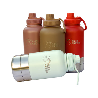 Botella 3 En 1 Para Perros Y Gatos. Acero Inoxidable Con Compartimentos Para Agua, Pienso Y Bebedero Integrado_4