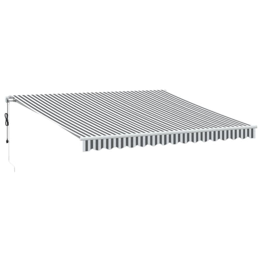 Toldo Retráctil Automático Luz Led Antracita Blanco 400x350cm_0