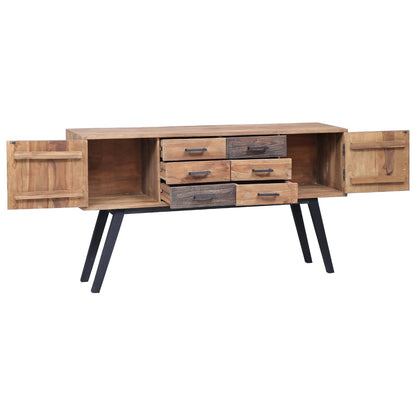Aparador De Madera De Teca Maciza 110x30x75 Cm_2