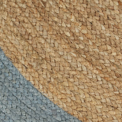 Alfombra Hecha A Mano De Yute Con Borde Verde Oliva 150 Cm / Vetonek_3