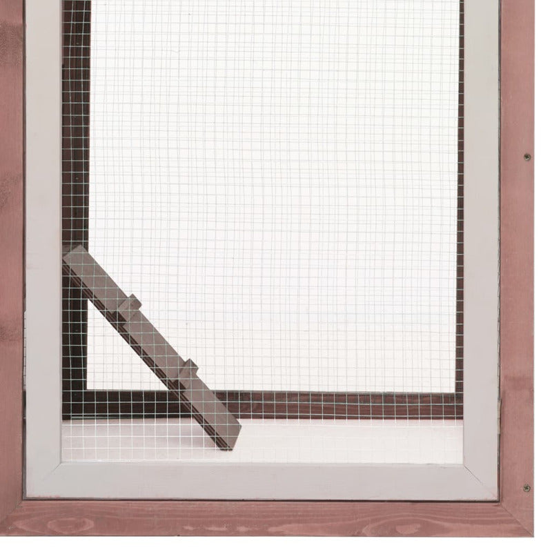 Vidaxl Gallinero Madera Maciza De Pino Y Abeto Moca 170x81x110 Cm_5