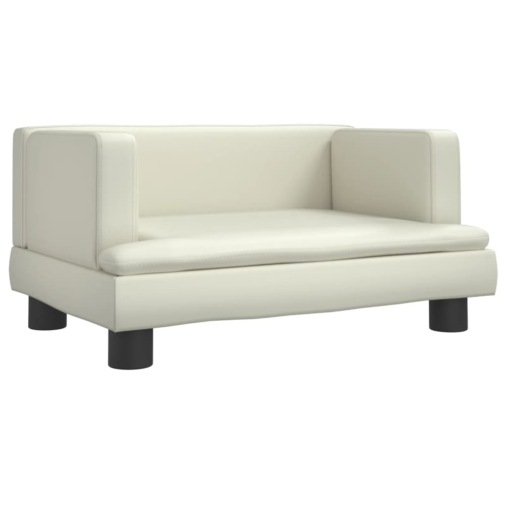 Cama Para Perros De Cuero Sintético Crema 60x40x30 Cm / Vetonek_1