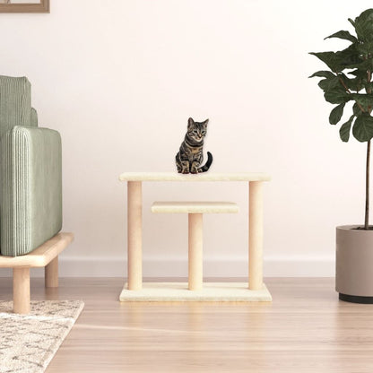 Vidaxl Postes Rascadores Para Gatos Con Plataformas Color Crema 62,5cm_1