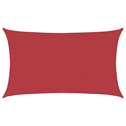 Vidaxl Toldo De Vela Hdpe Rojo 160 G/m² 5x8 M_0