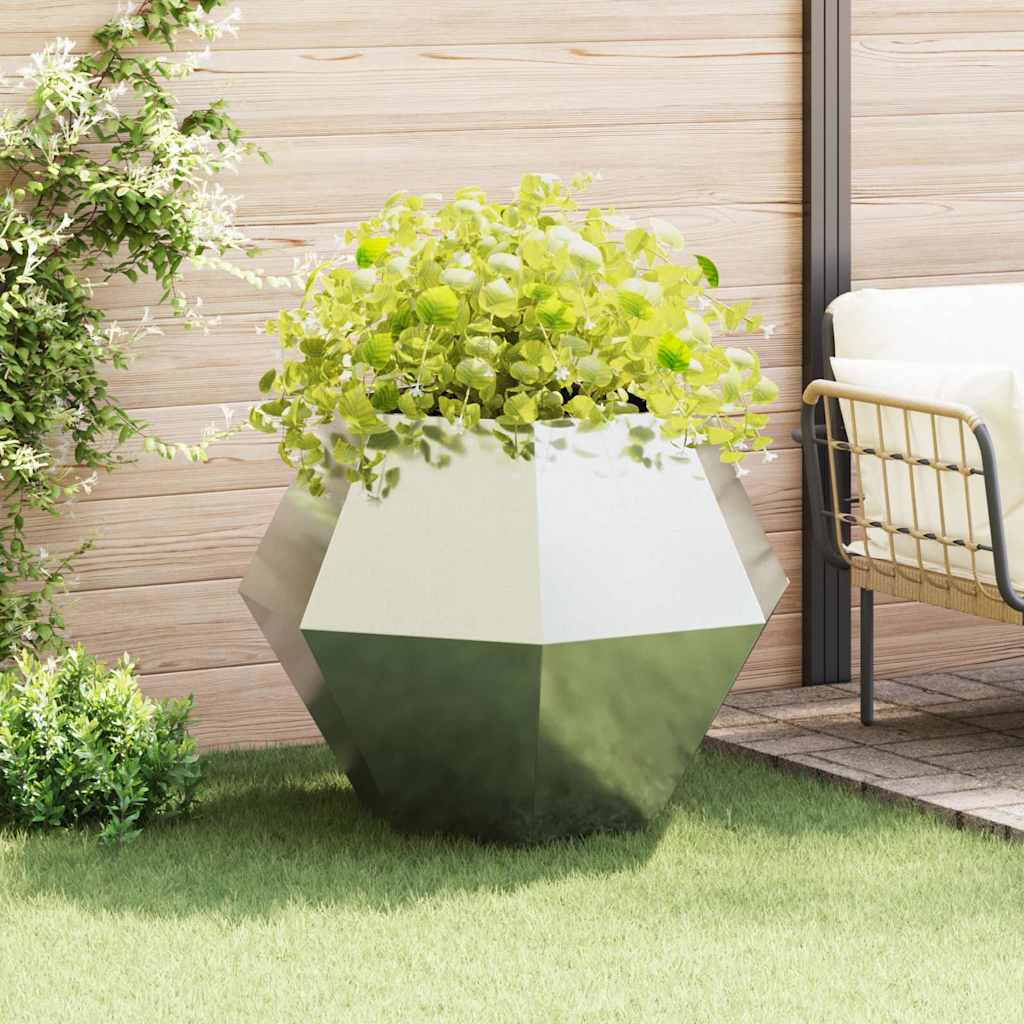 Jardinera Plateado 100 X 100 X 80 Cm Acero Galvanizado_1
