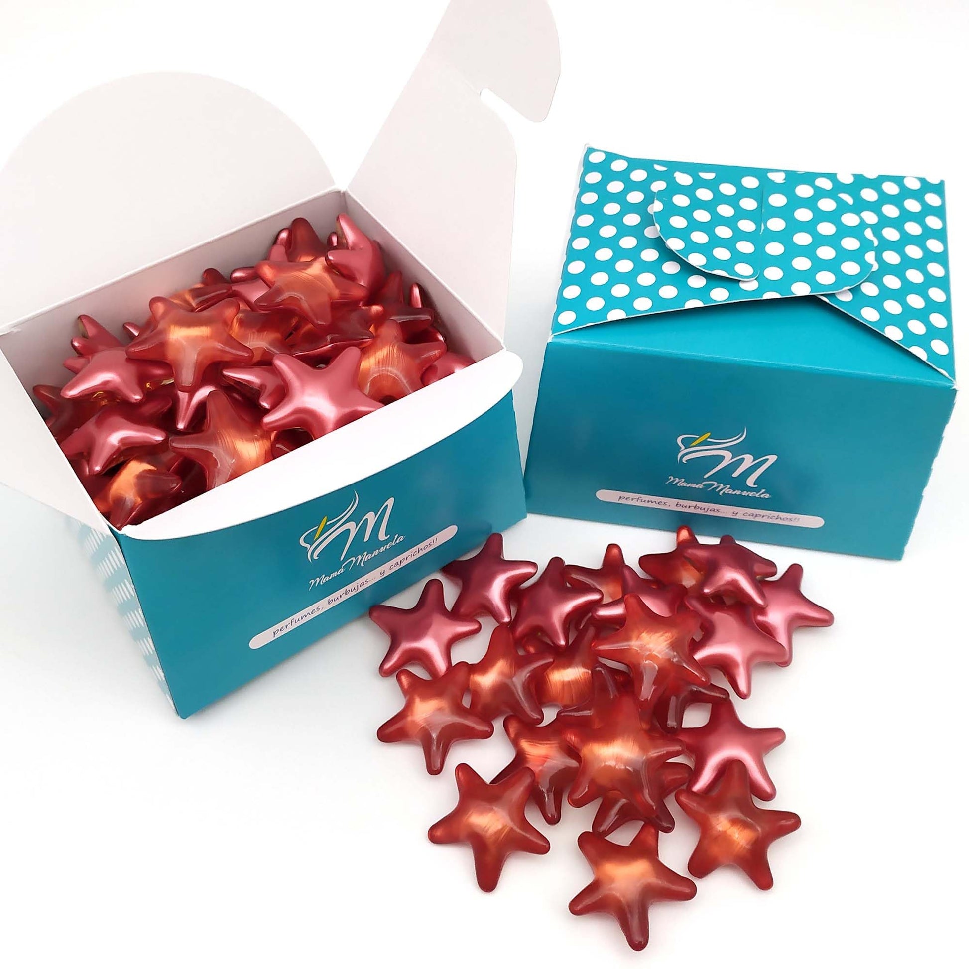 Bolsa Regalo 12 Perlas De Baño Aroma Fresa - Con Aceite De Soja - Hidrata, Suaviza Y Perfuma La Piel - Forma Estrella_4