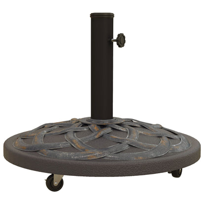 Outsunny Base De Sombrilla Peso 25 Kg Con 4 Ruedas Ø52x38 Cm Bronce_0