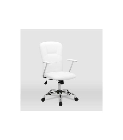 Silla De Oficina Magali Acabado Blanco. Alto: 98.5/107.5cm Ancho: 56cm Fondo: 59cm._1