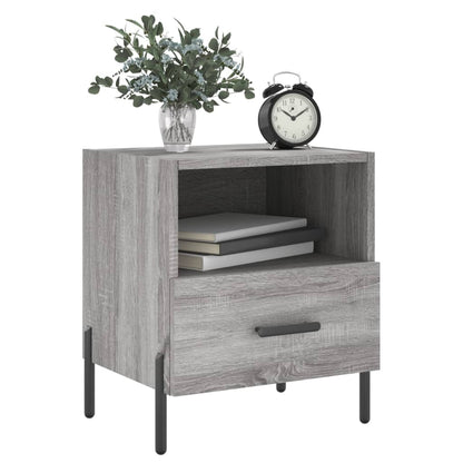Mesitas Noche 2 Uds Madera Ingeniería Gris Sonoma 40x35x47,5 Cm_2