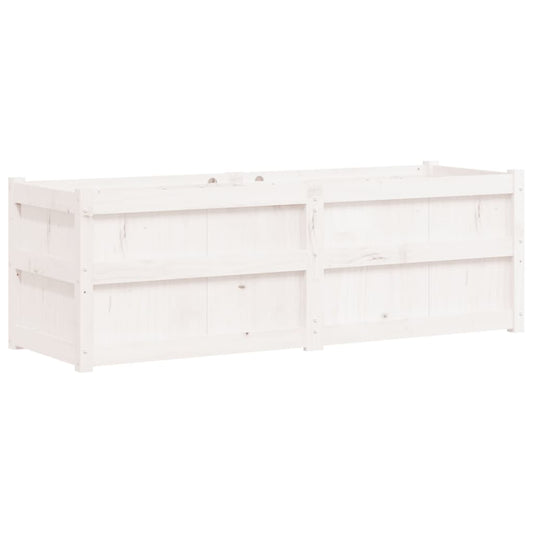 Jardinera Madera Maciza De Pino Blanco 150x50x50 Cm_0