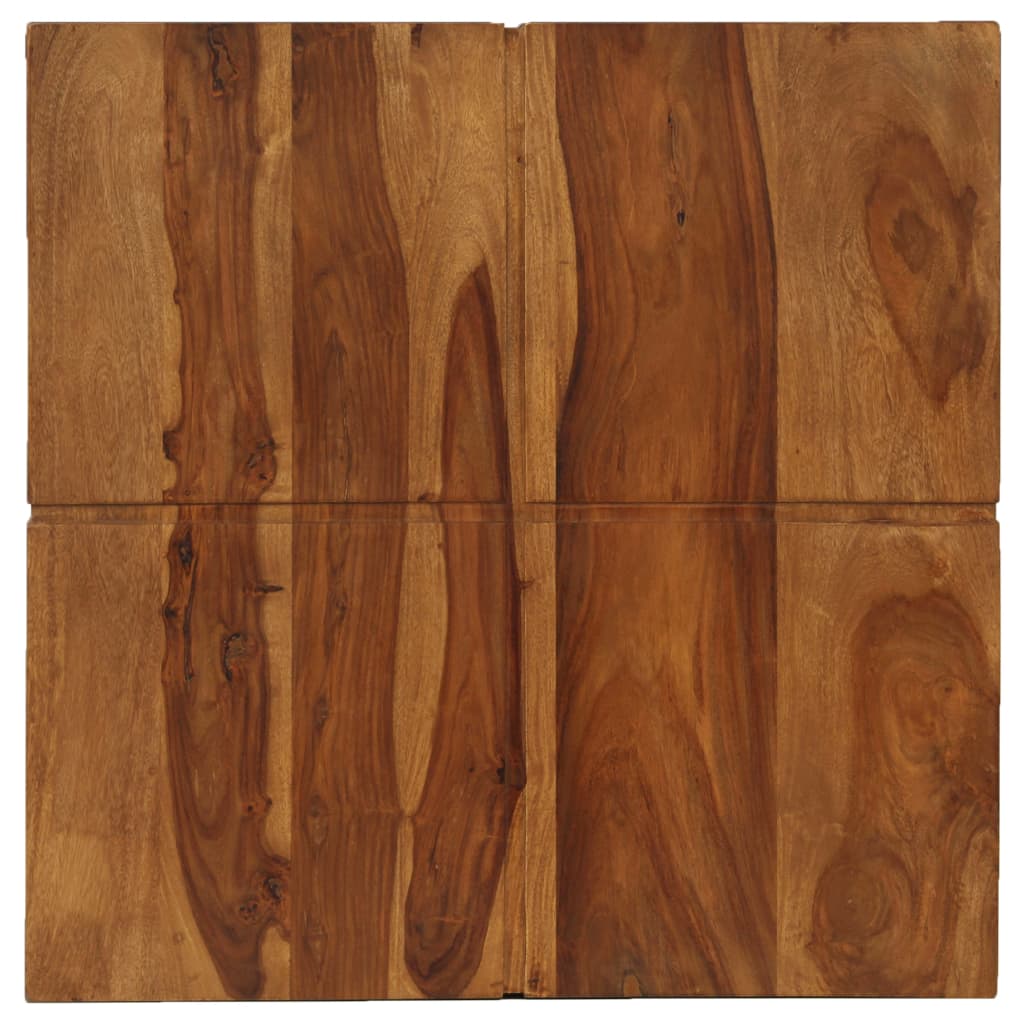 Mesa De Centro De Madera Maciza De Acacia 80x80x30 Cm_2