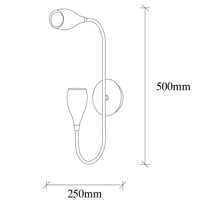 Aplique De Pared, Metal , Negro vintage, 25x25x50, Casquillo 2 X E 27 Max 40 W_1