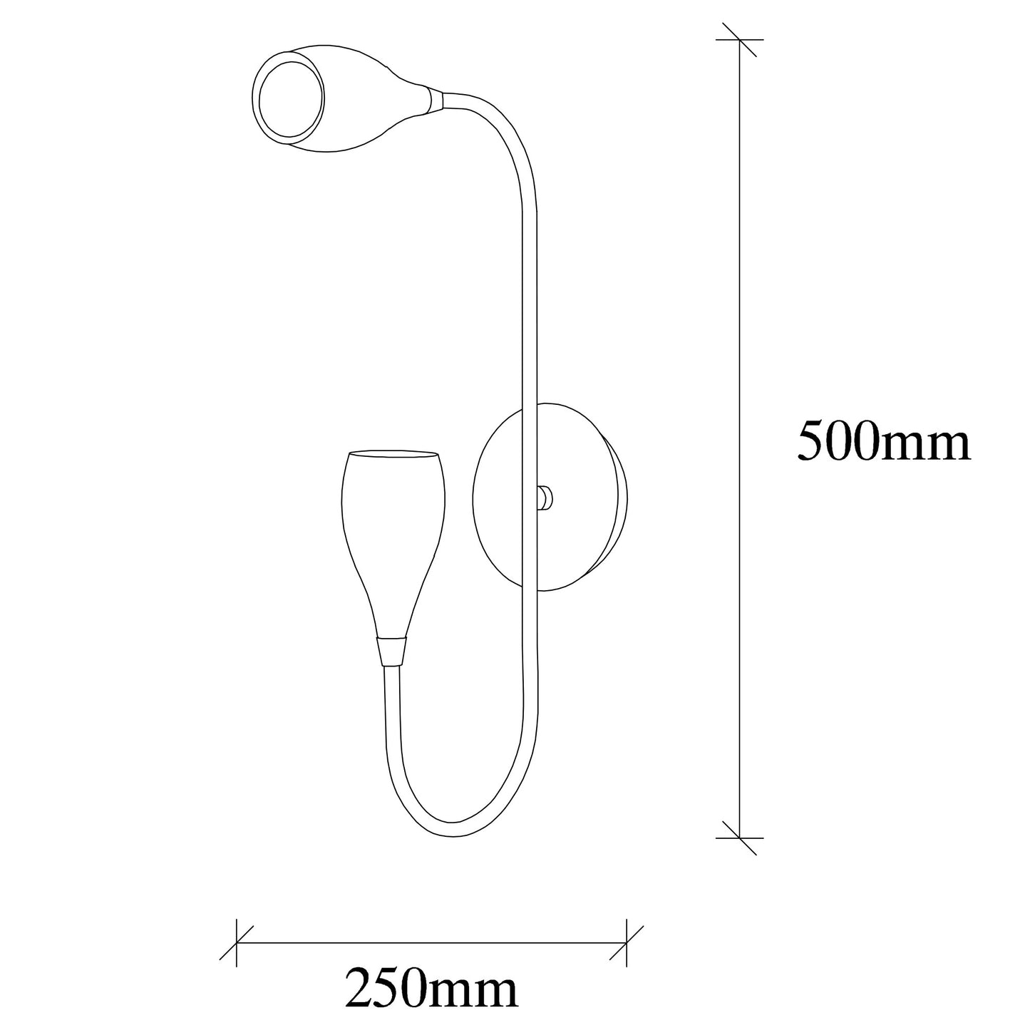 Aplique De Pared, Metal , Negro

vintage, 25x25x50, Casquillo 2 X E 27 Max 40 W