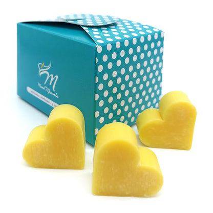 Caja Regalo 10 Jabones Aromáticos En Forma De Corazón - Aroma Pomelo - Jabón Glicerina - Regalo Original Para Eventos_1