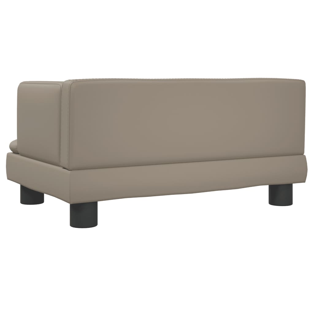 Cama Para Perros De Cuero Sintético Color Capuchino 60x40x30 Cm / Vetonek_0
