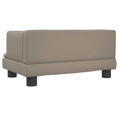 Cama Para Perros De Cuero Sintético Color Capuchino 60x40x30 Cm / Vetonek_0