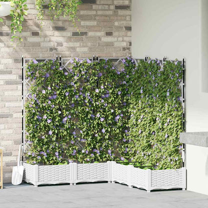 Macetero De Jardín 5 Uds. Blanco 120 X 120 X 125,5 Cm Pp_1
