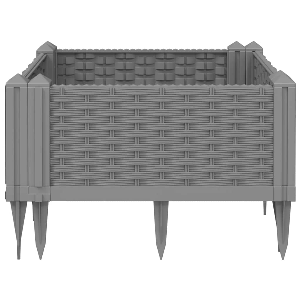 Jardinera Con Clavijas Pp Gris Claro 42,5x42,5x28,5 Cm_3