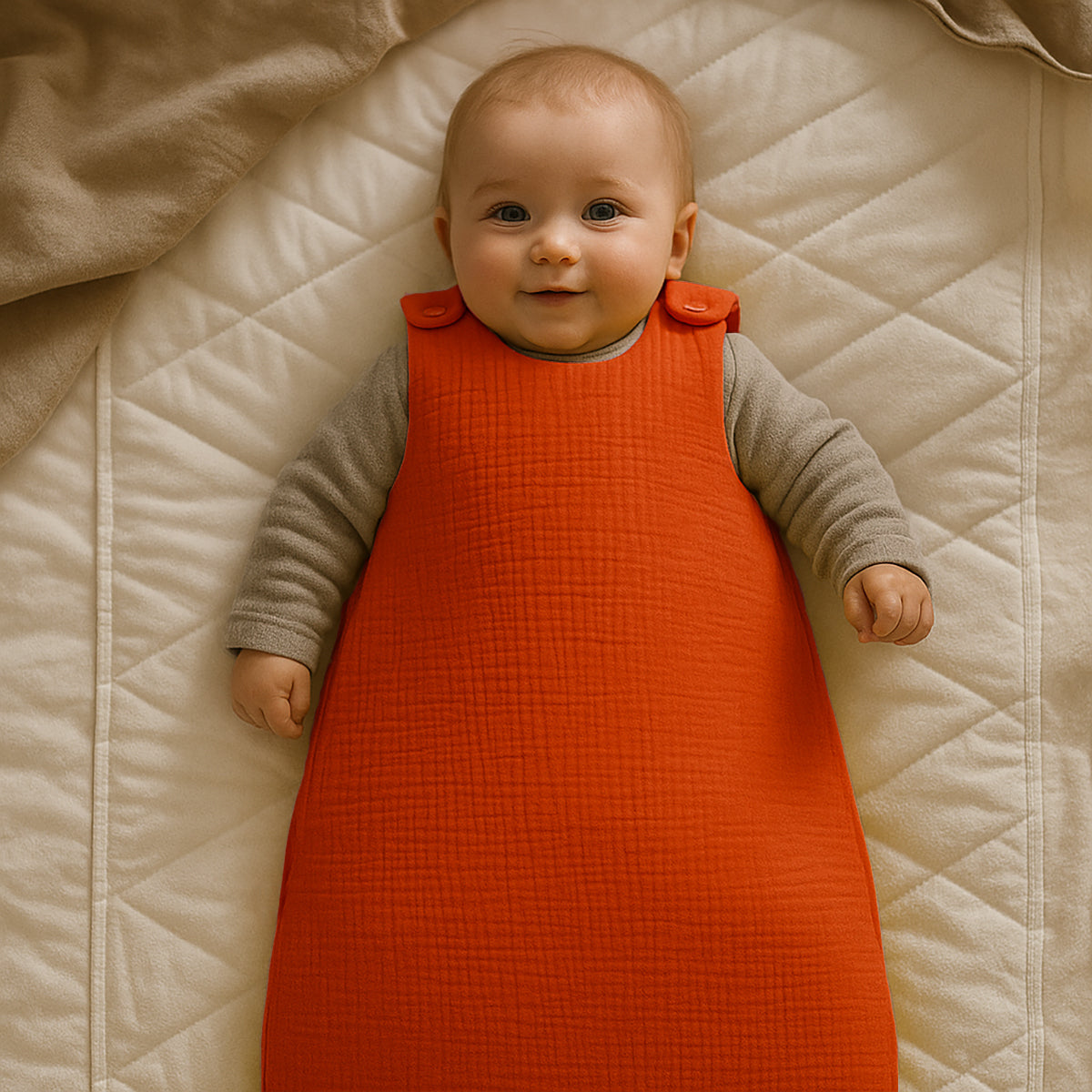 Saco De Dormir De Invierno De Algodón Orgánico Fresa