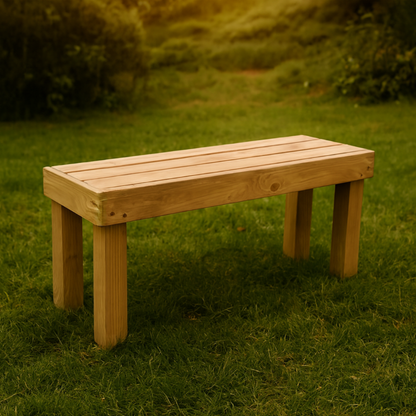 Banco Korudeck De Madera Tratada Para Jardín Vidahuerto 100x33x50 Cm._1