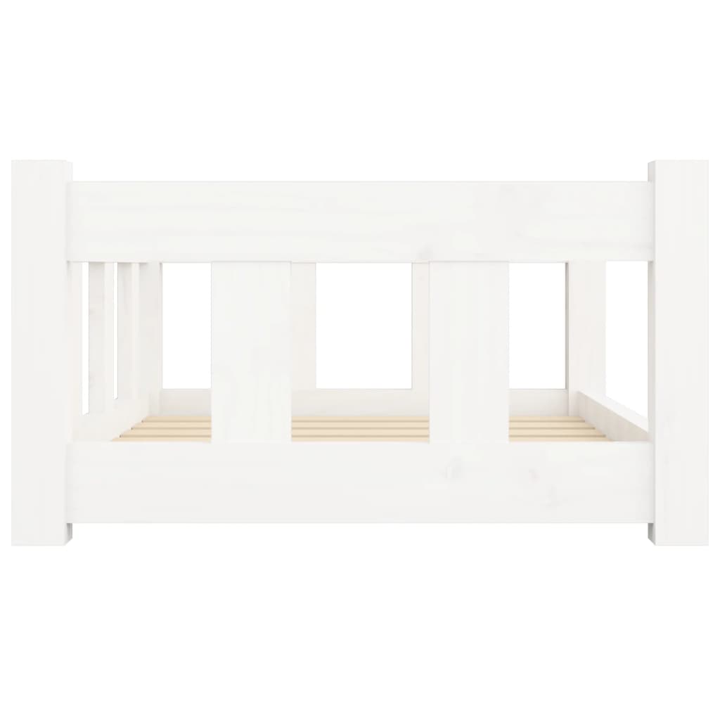 Cama Para Perros Madera Maciza De Pino Blanco 65,5x50,5x28 Cm / Vetonek_4