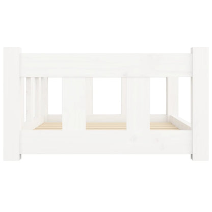 Cama Para Perros Madera Maciza De Pino Blanco 65,5x50,5x28 Cm / Vetonek_4