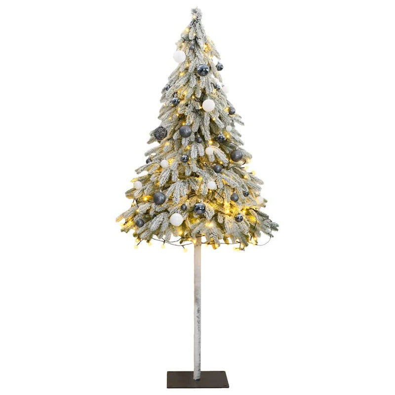 Vidaxl Árbol De Navidad Artificial Con 150 Leds Bolas Y Nieve 120 Cm_0