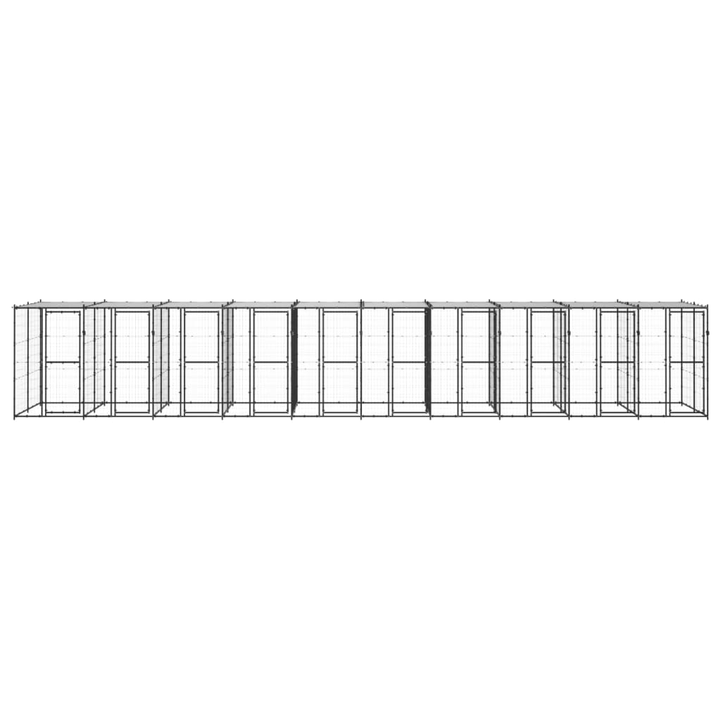 Perrera De Exterior De Acero Con Techo 24,2 M²_0