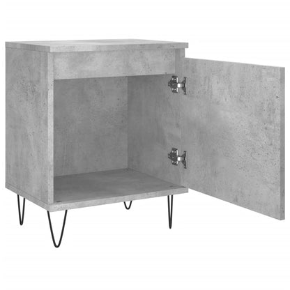 Mesitas De Noche 2 Uds Madera Gris Hormigón 40x30x50 Cm_4
