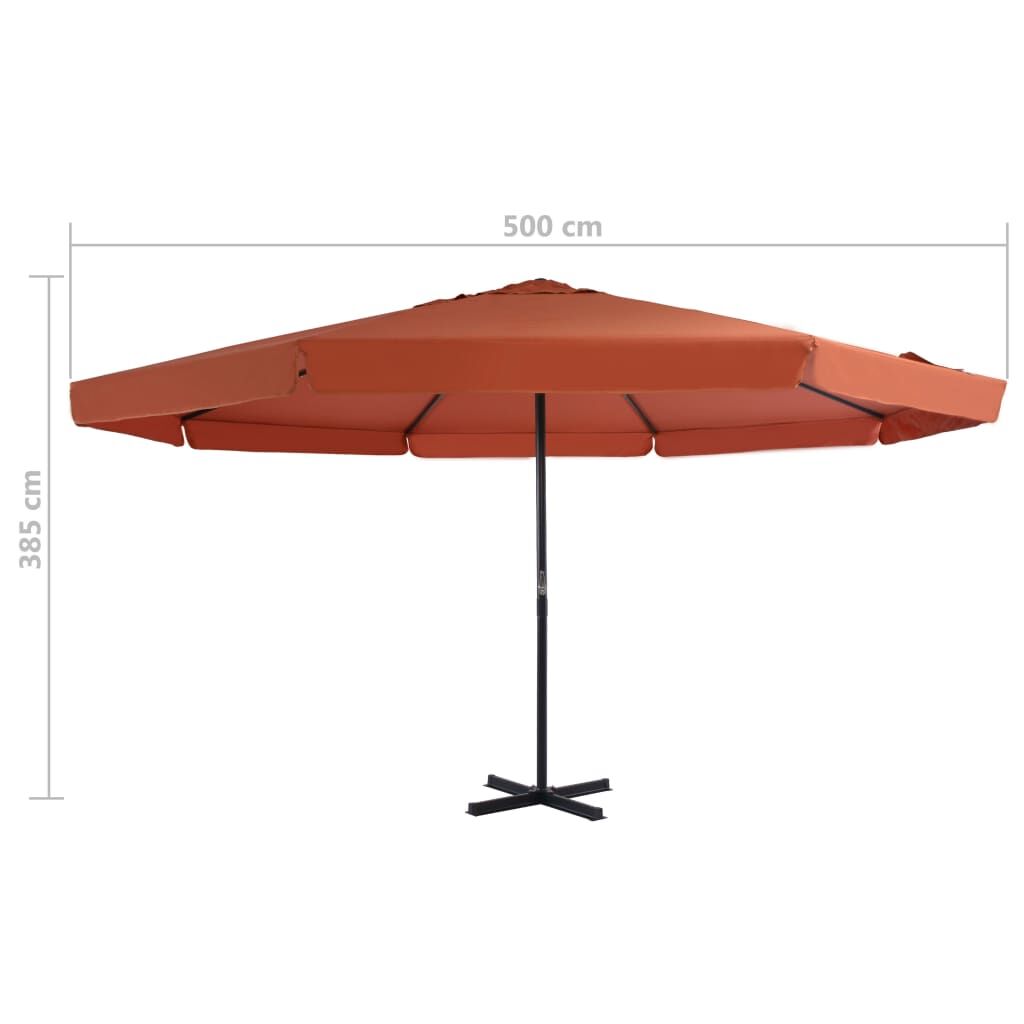 Vidaxl Sombrilla De Jardín Con Base Portátil Terracota_2