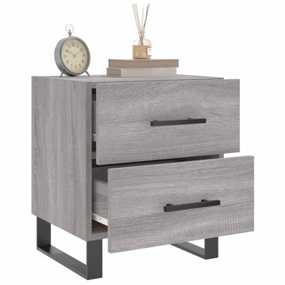 Mesitas Noche 2 Uds Madera Ingeniería Gris Sonoma 40x35x47,5 Cm_2