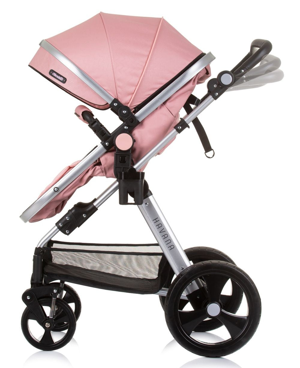 Carrito De Bebé Havana Dúo Convertible Hasta 22 Kg Con Bolso Y Mosquitera Flamingo_1