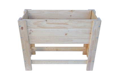 Mesa De Cultivo la Huertezuela De Madera Natural 98,5 X 39 X 79,5 80l + Bolsa Geotextil, Huerto Urbano Para Interior..