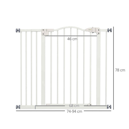 Pawhut Barrera De Seguridad Extensible Con Extensión 74-94x78 Cm Blanco_2