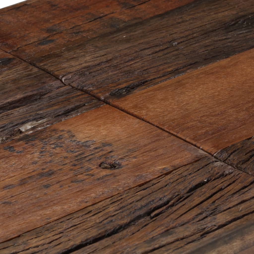 Mesa Consola Acero Inoxidable Madera Maciza Traviesa Plateado_4