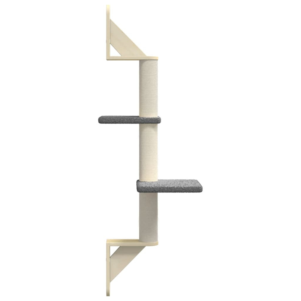 Vidaxl Árbol Rascador Para Gatos De Pared Gris Oscuro 108 Cm_4