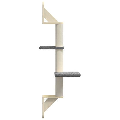Vidaxl Árbol Rascador Para Gatos De Pared Gris Oscuro 108 Cm_4