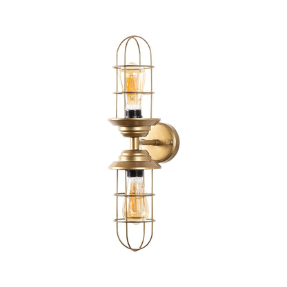 Aplique De Pared, Metal , Oro, 12x20x51, Casquillo 2 X E27 Max 40 W_2