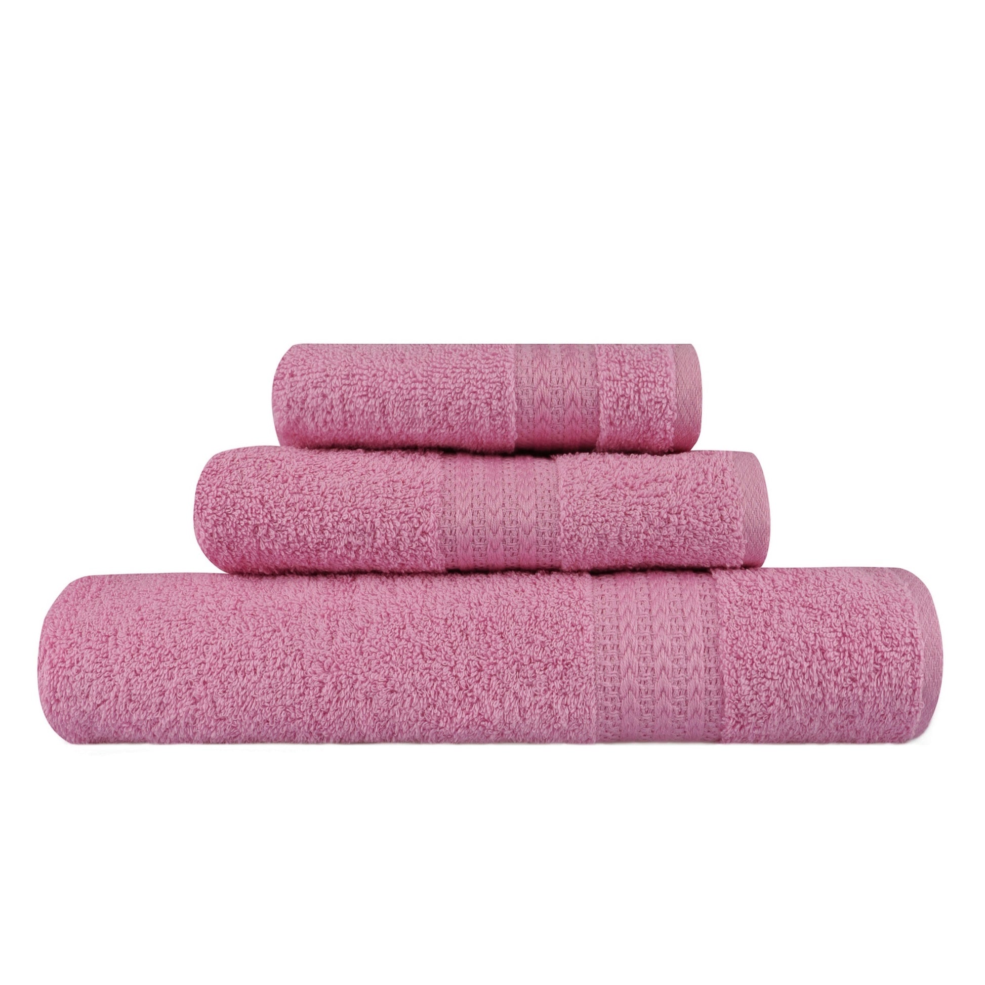 Juego De Toallas (3 Piezas) Rosa_1