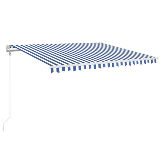 Toldo Automático Retráctil Azul Y Blanco 400x350 Cm_0
