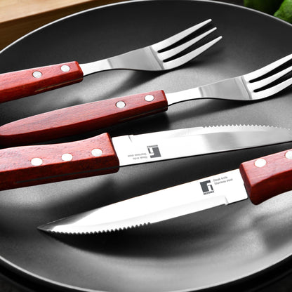 Juego De 4 Tenedores Bbq Para Carne En Acero Inoxidable Bergner_1